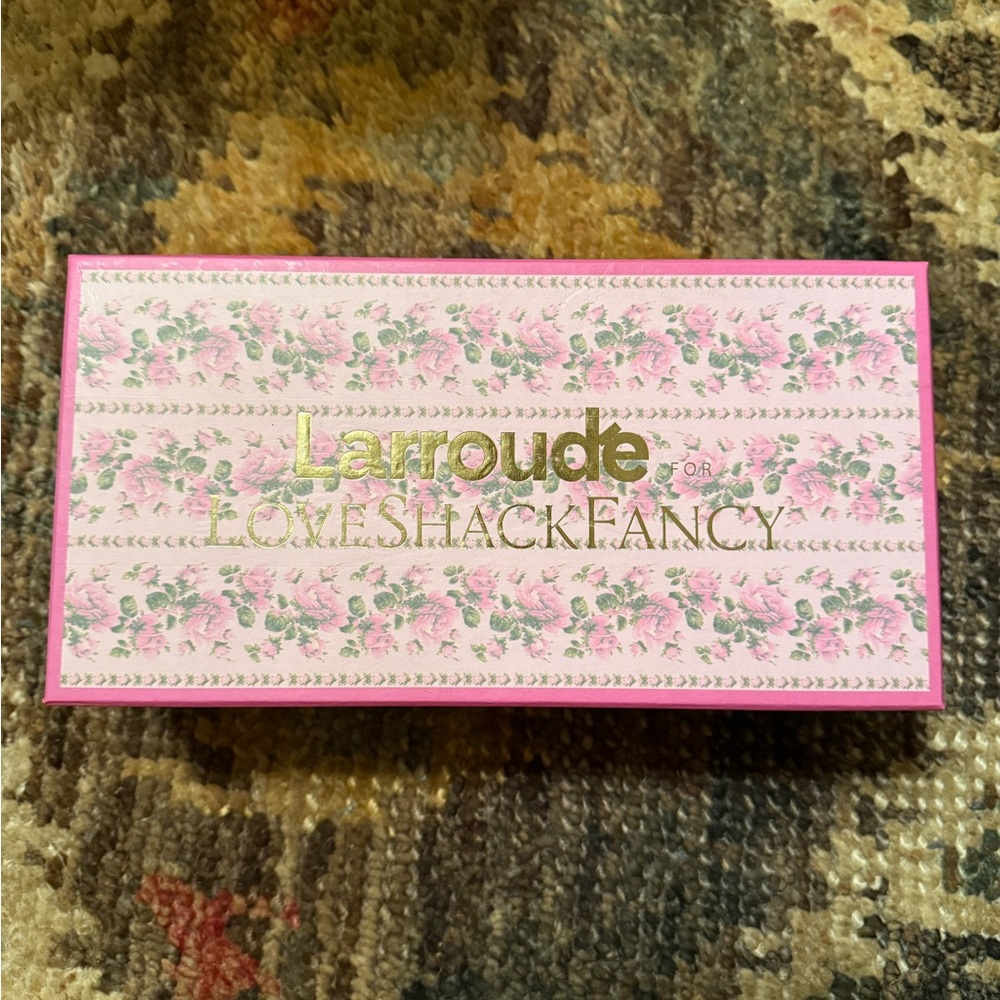 Pink Larroude x LoveShackFancy Floral Women's Heels - Picture 6 of 7